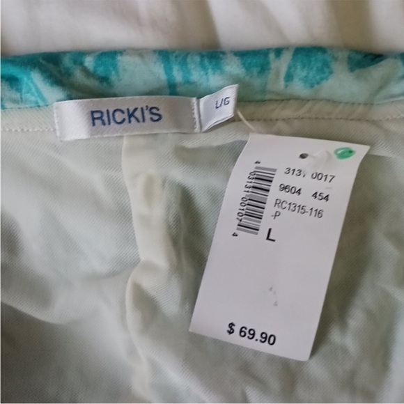 Ricki's Strapless Convertable Maxi Dress, Blue Tie Dye, Size Lange - Picture 5 of 5